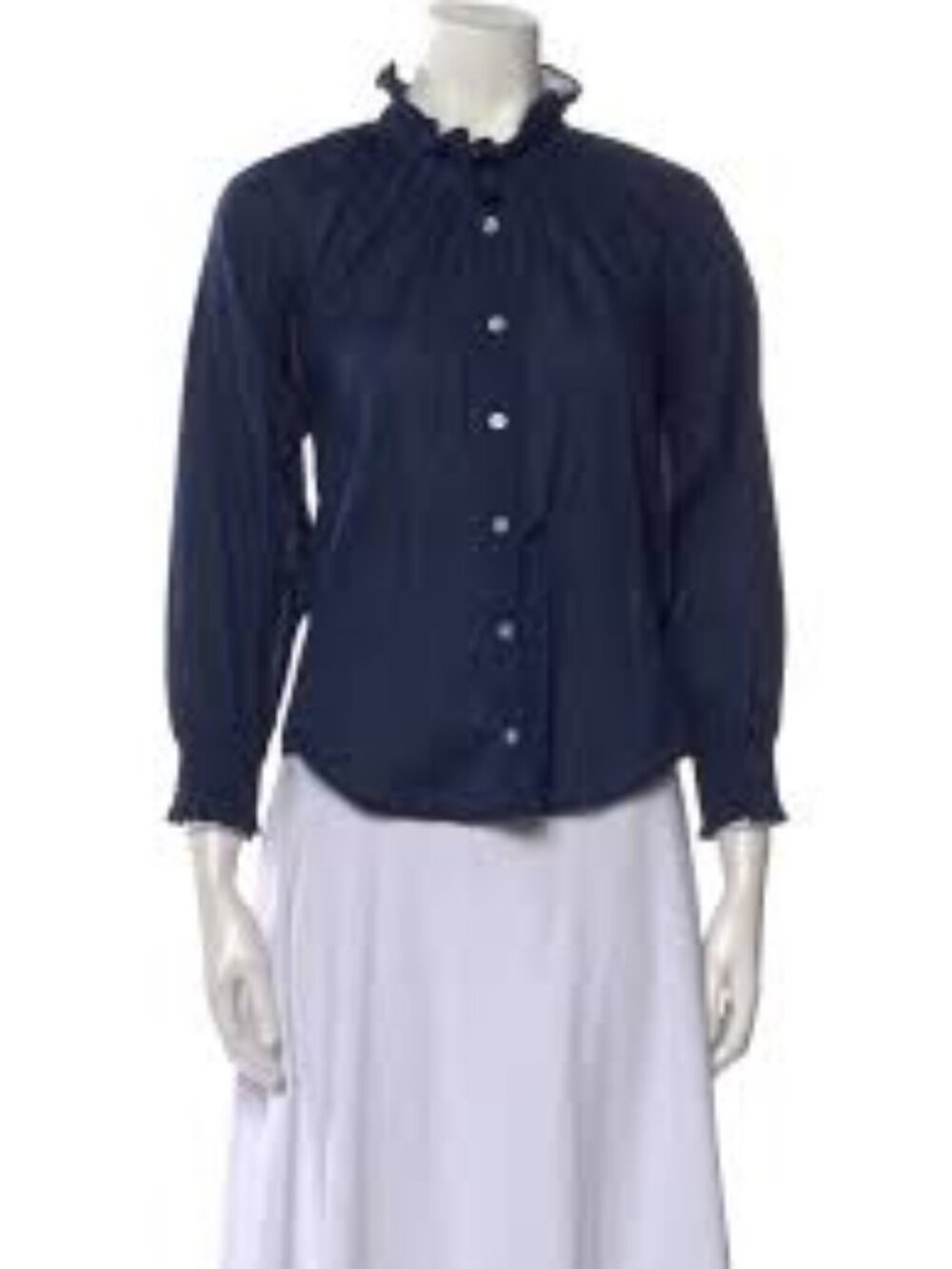 14 - NWT VERONICA BEARD CALISTO RUFFLED BUTTON-FRONT - Picture 2 of 3